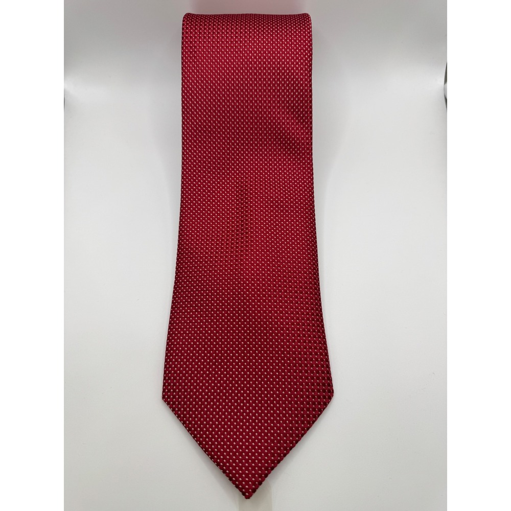 IZOD Mens Red Micro Dot‎ Silk Necktie Classic Business Formal Tie